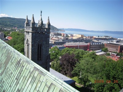 Utsikt från Nidaroskyrkan